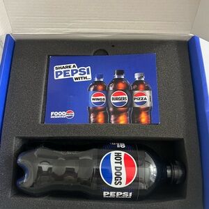 Share A Pepsi With HOT DOGS Collectible Boxed 20 Oz Plastic Pepsi Zero Bottle